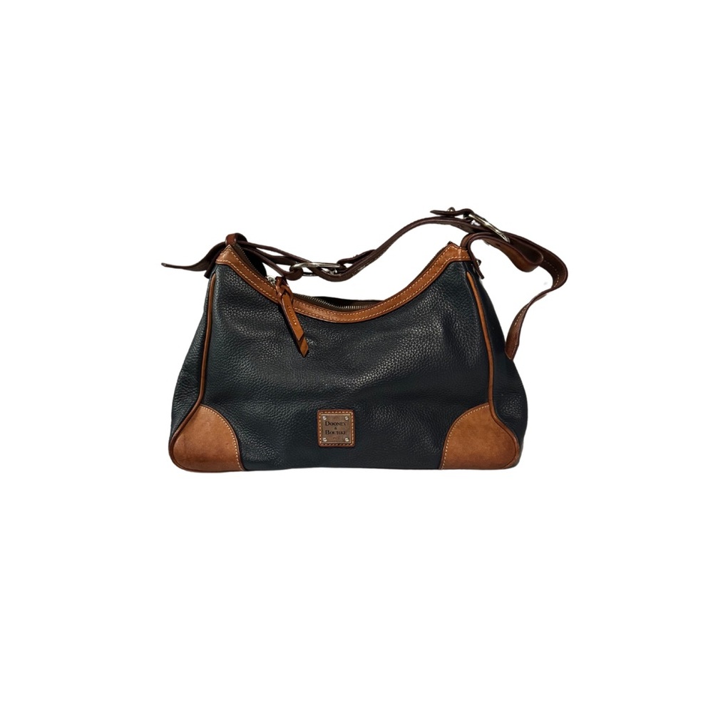 Dooney & Bourke Harrison hobo shoulder bag baby blue and brown